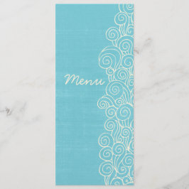 海の渦巻きブルー&クリー結婚ムのディナーメニュー メニュー