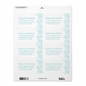 海の渦巻き白ラージ結婚の返り返信ラベル ラベル (フルシート)