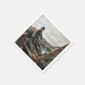 海の漁師と娘(アルバート・エーデルフェルト) スタンダードカクテルナプキン (角)