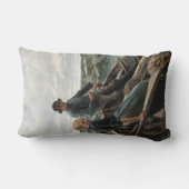 海の漁師と娘（アルバート・エーデルフェルト） ランバークッション (裏面)