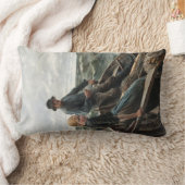 海の漁師と娘（アルバート・エーデルフェルト） ランバークッション (ブランケット)