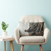 海の漁師と娘（アルバート・エーデルフェルト） ランバークッション (椅子)