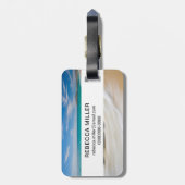 海の潮がビーチ ラゲッジタグ (裏面縦)