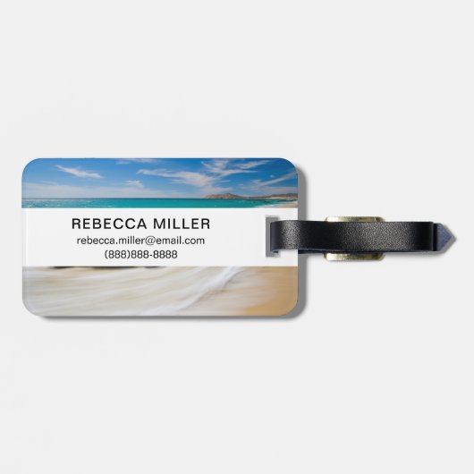 海の潮がビーチ ラゲッジタグ (裏面横)