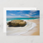 海の潮流がビーチに渦巻く ポストカード (正面/裏面)