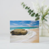 海の潮流がビーチに渦巻く ポストカード (スタンド正面)