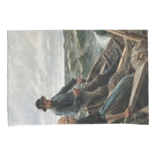 海の父と娘(アルバート・エーデルフェルト著) 枕カバー (正面右)