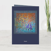 海の父の日のカードをセーリング カード (裏面)