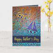 海の父の日のカードをセーリング カード (黄色い花)