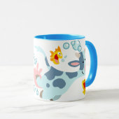 海の牛と魚の友人マグカップ マグカップ (正面右)