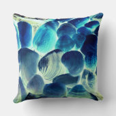 海の牡蠣の殻、色を青に変更 クッション (裏面)