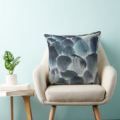 海の牡蠣の貝殻、色を灰色と青に変更 クッション (椅子)