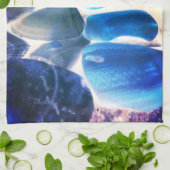 海の牡蠣殻、色を青から灰色に変更 キッチンタオル (折り畳み)