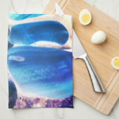 海の牡蠣殻、色を青から灰色に変更 キッチンタオル (四つ折り)