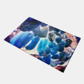 海の牡蠣殻、色を青から灰色に変更 ドアマット (アングル)