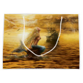 海の王女 – 日没のファンタジー人魚 ラージペーパーバッグ (正面)