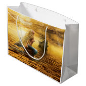 海の王女 – 日没のファンタジー人魚 ラージペーパーバッグ (裏面アングル)