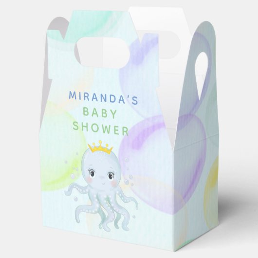 海の王子タコ少年の赤ちゃんシャワーの下 フェイバーボックス (オープン)