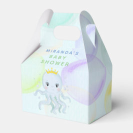 海の王子タコ少年の赤ちゃんシャワーの下 フェイバーボックス