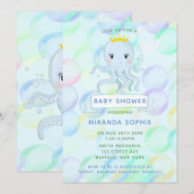 海の王子タコ少年の赤ちゃんシャワーの下