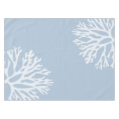 海の珊瑚のシルエット(風化させた青) テーブルクロス (正面(横))