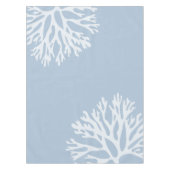 海の珊瑚のシルエット(風化させた青) テーブルクロス (正面)