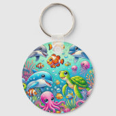 🐠 海の生き物が色とりどり オーシャンラバーズギフト キーホルダー (裏面)