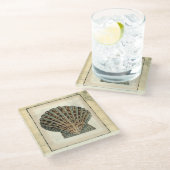 海の生き物たち ガラスコースター (アングル)