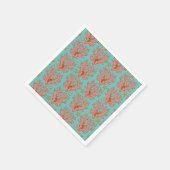 海の生き物とサンゴ スタンダードカクテルナプキン (角)