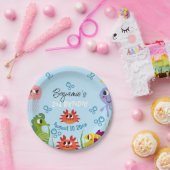 海の生き物のお洒落誕生会の下で ペーパープレート (パーティー)