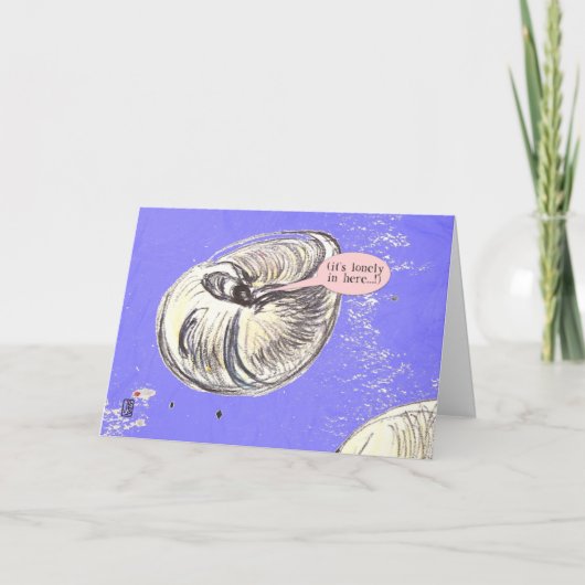 海の生き物のシェルグリーティングカード サンキューカード (正面)