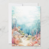 海の生き物の下で海生活の赤ちゃんシャワー 招待状 (裏面)