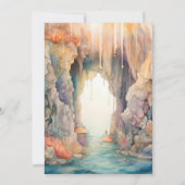 海の生き物の下の青い男の子の赤ちゃんシャワー 招待状 (裏面)