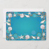 海の生き物の写真フレーム招待状 招待状 (裏面)