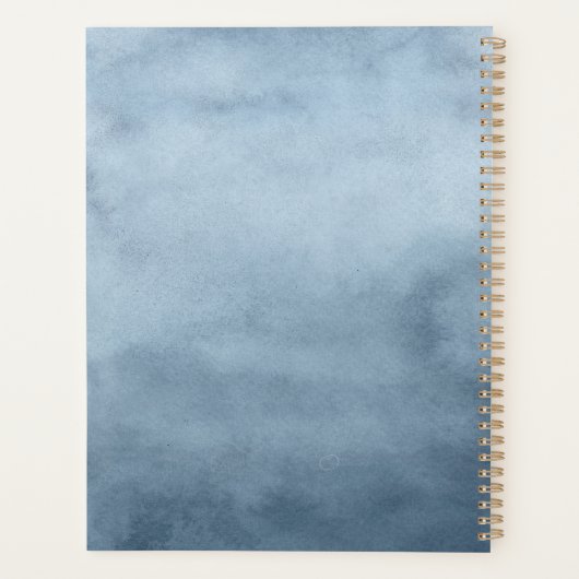 海の生き物の水のカラーシーンの下 プランナー手帳 (裏面)