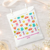 海の生き物の誕生日パーティー赤ちゃんシャワー フェイバーバッグ (クリップ留めされた状態)