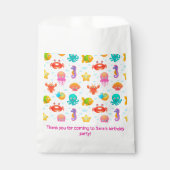 海の生き物の誕生日パーティー赤ちゃんシャワー フェイバーバッグ (正面)