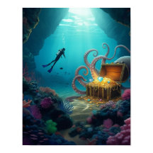 海の生き物の警備員の宝物