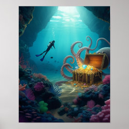 海の生き物の警備員の宝物 ポスター