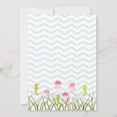 海の生き物の赤ちゃんシャワー 招待状 (裏面)