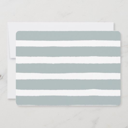 海の生き物の青い最初の誕生日の写真 招待状 (裏面)