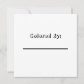 海の生き物アカエイ | キッズカラーリングページ カード (裏面)