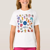 海の生き物キャラクターTシャツ Tシャツ (正面)