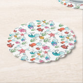 海の生き物コースター、海の生き物テーブルウェア ペーパーコースター (アングル)