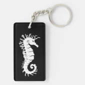 海の生き物シルエット – シーホース キーホルダー (裏面)