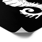 海の生き物シルエット – シーホース ポスター (角)