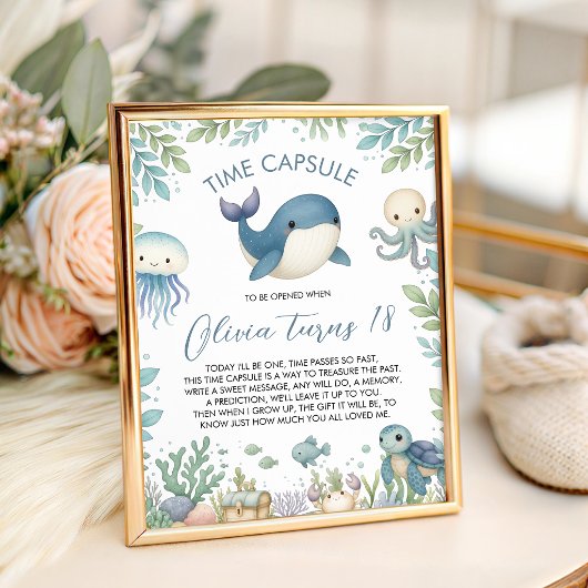 海の生き物タイムカプセル テーブルサイン