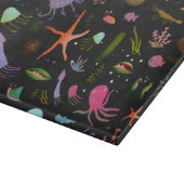 海の生き物パターン カッティングボード (角)