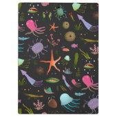 海の生き物パターン クリップボード (裏面)