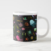 海の生き物パターン ジャンボコーヒーマグカップ (右)